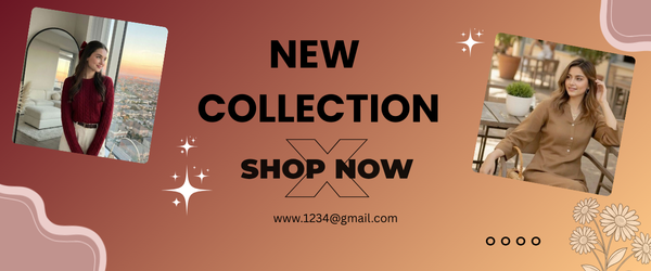 New fashion collection banner with trendy outfits for women, and the shop now offers